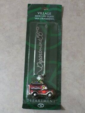 2001 Department 56 Mercury Glass Village Express Van Ornament
